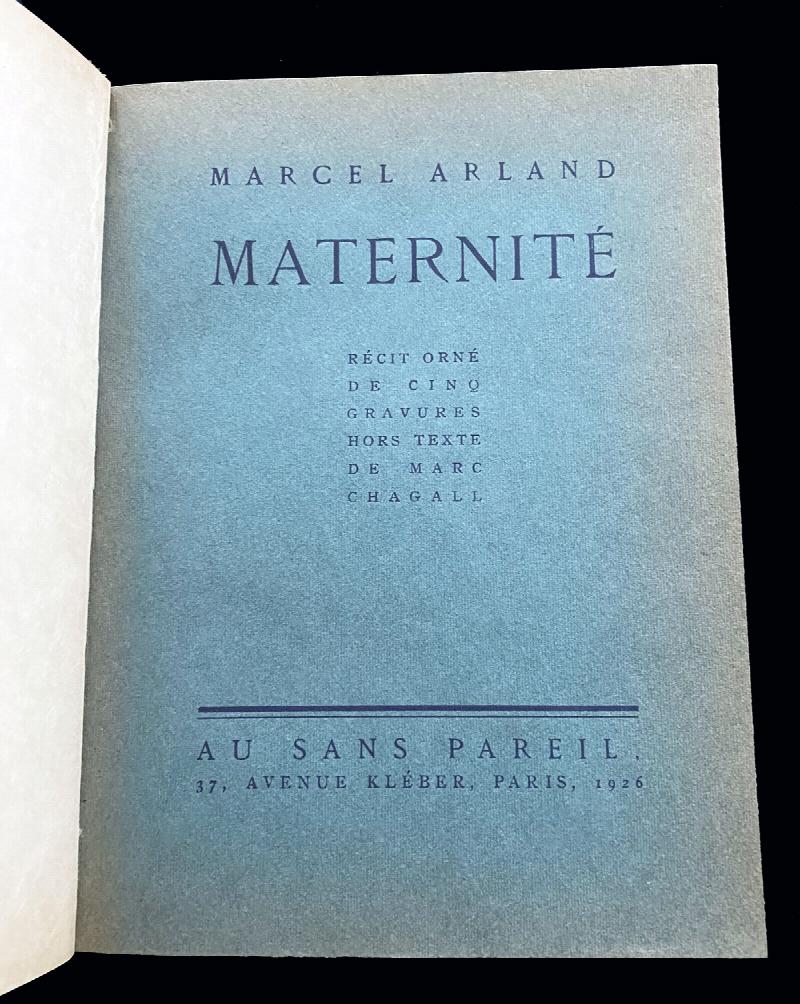 Image for Chagall. Maternite. DELUXE with double Suite of prints. 1926.