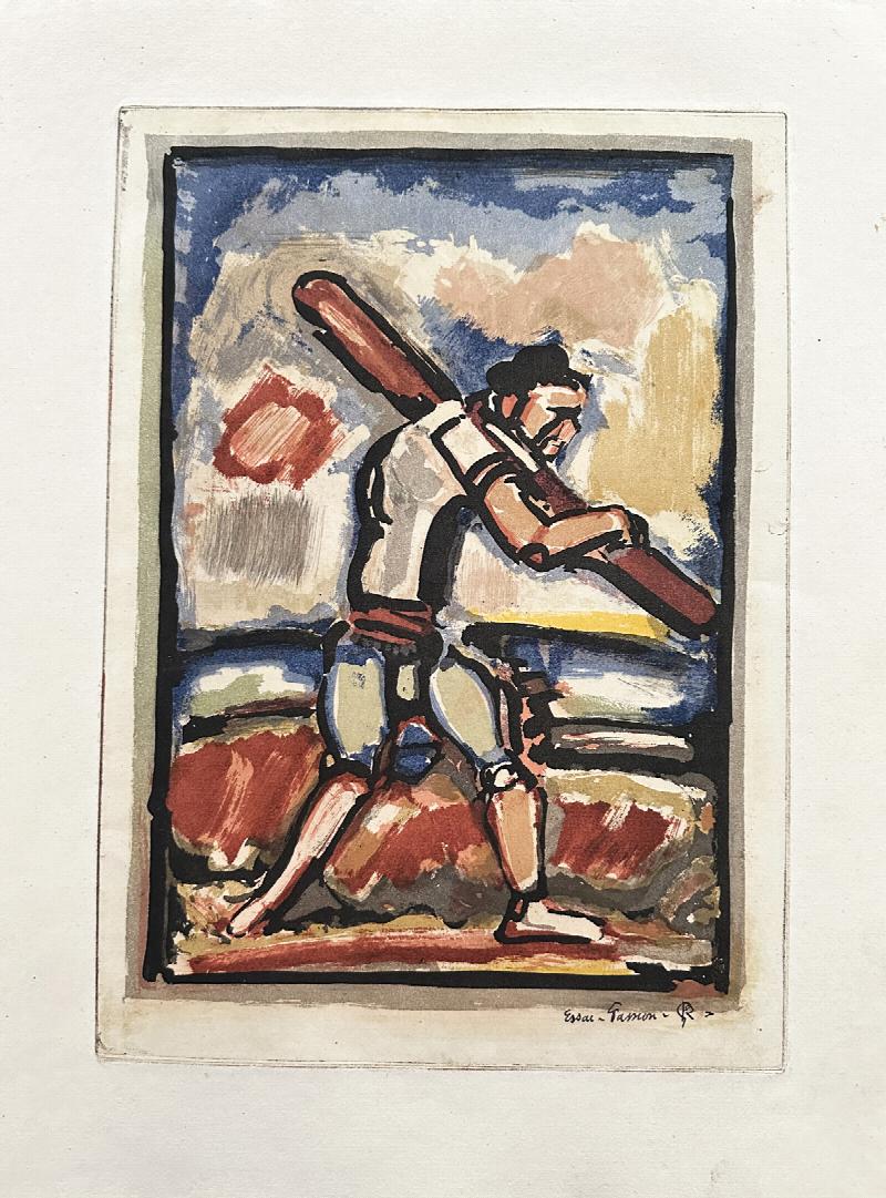 Image for PASSION Eaux-fortes originales en couleurs et bois dessinés par Georges Rouault. <br/>Also included: 4 preparatory sketches, + 1 proof etching with aquatint in color, signed in black ink by Rouault monograms, and annotation.