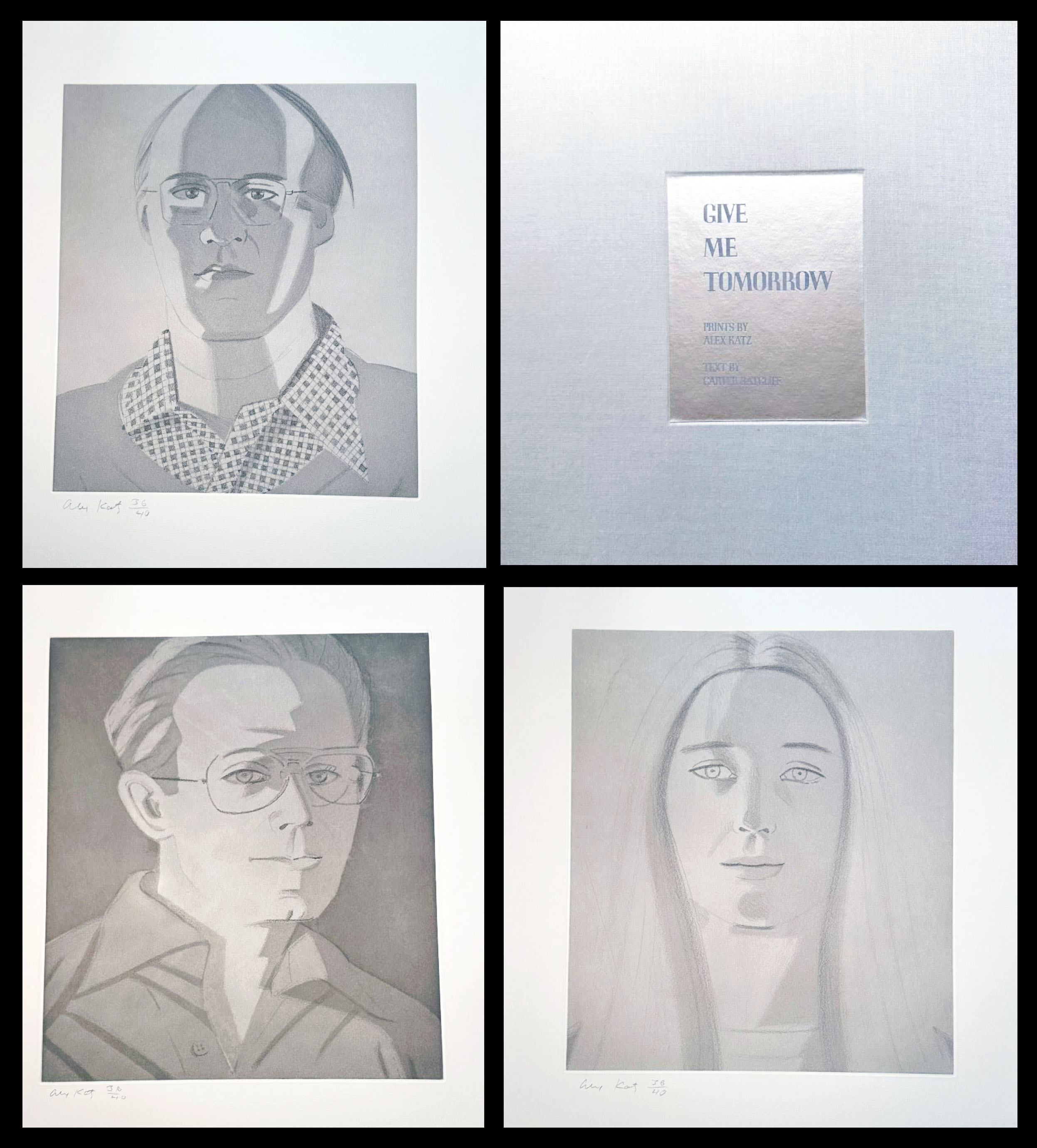 Alex Katz. Give Me Tomorrow. With 13 Etchings and Aquatints. 1984.