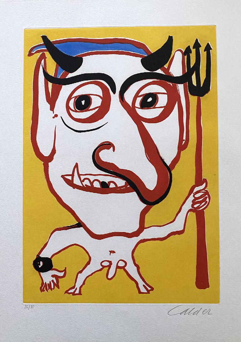 Image for The Devil (CONSTANTIN TACOU PORTRAIT) Etching Signed.